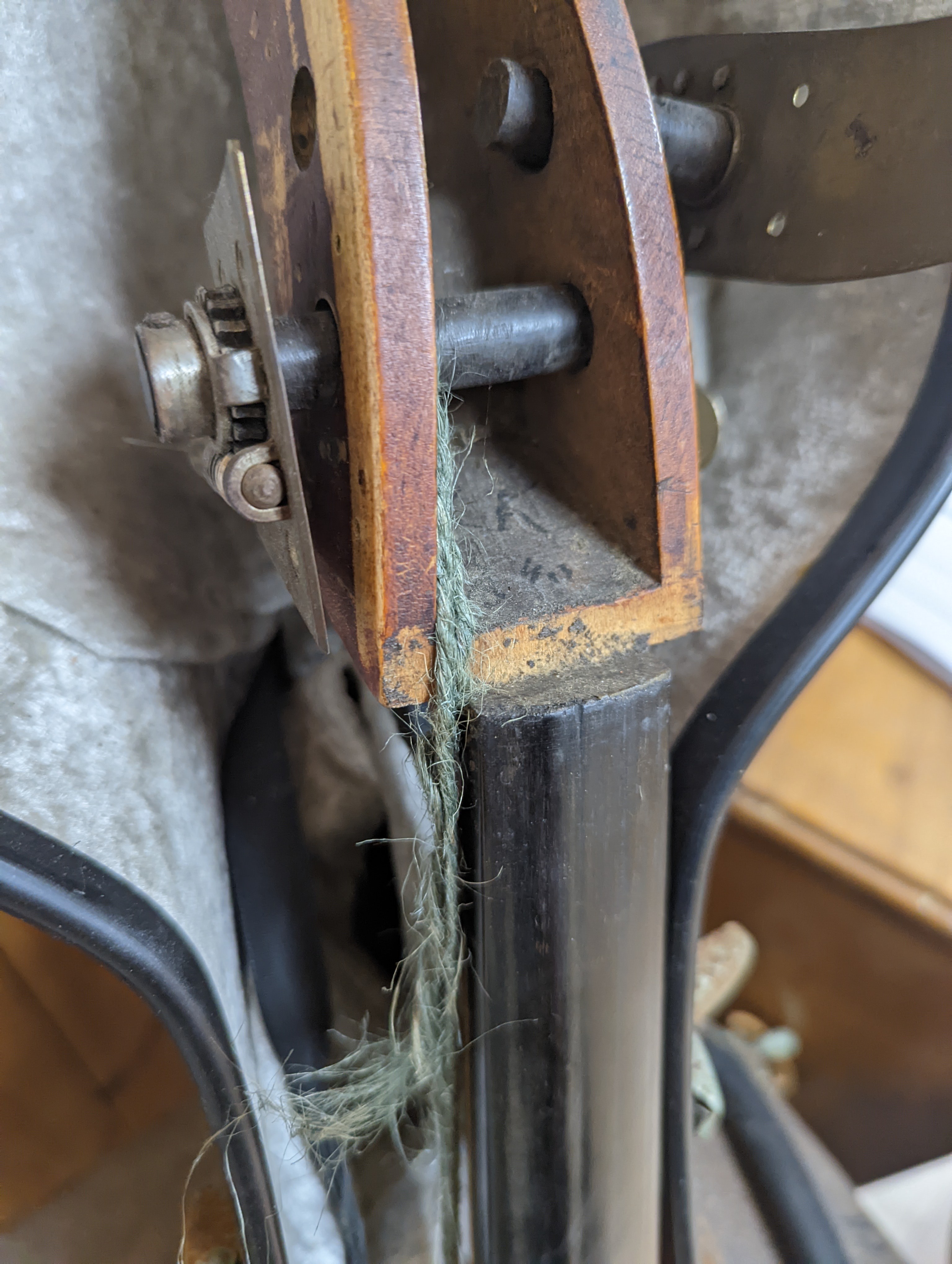 A 19th century German cello, labelled E M Blankert, cased